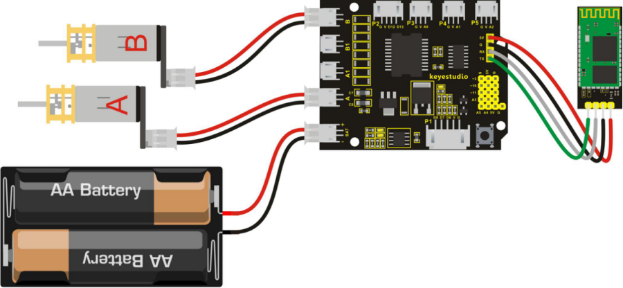 Project 12 Bluetooth Controlled Smart Car — keyestudio WiKi documentation