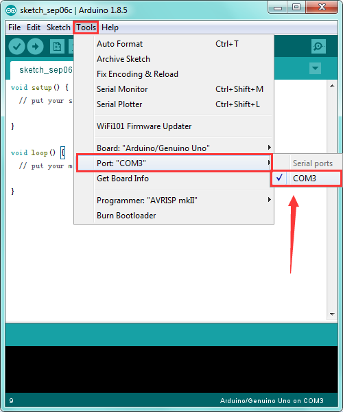 arduino 1-8-5 port