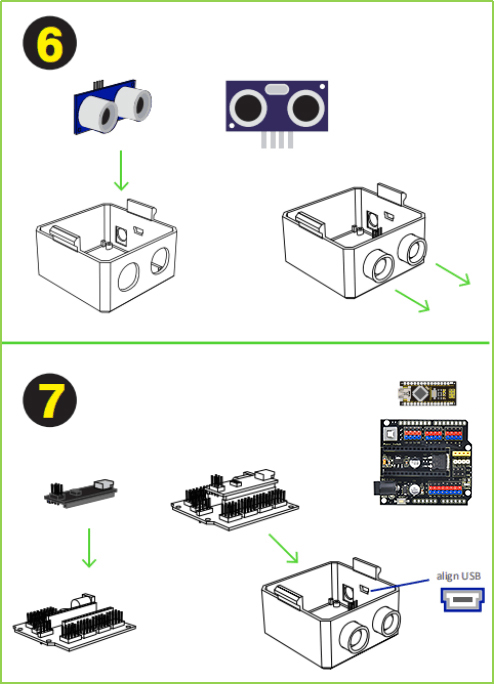 Keyestudio Electronic Parts DIY Kit For OTTO Robot Maker — DIY Kit