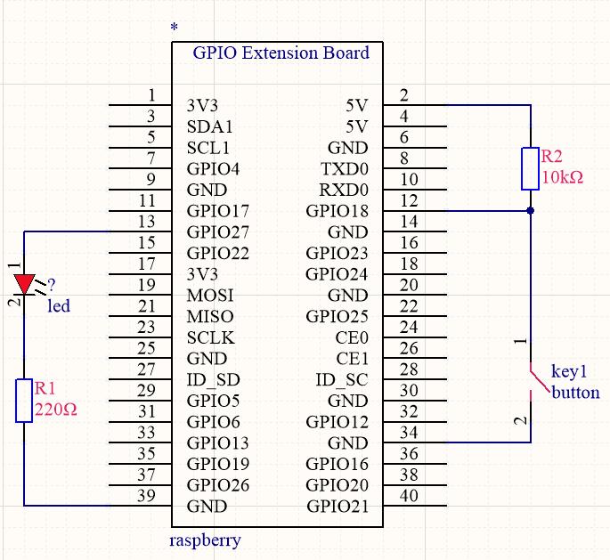 Button LED Schematic