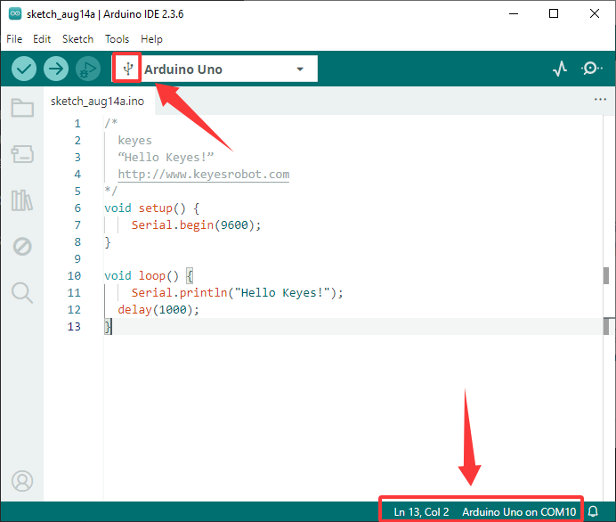 3.1 Arduino IDE — keyestudio WiKi documentation